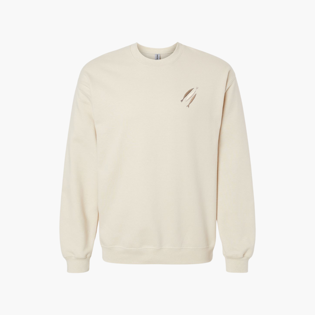 Three Fish Crewneck Sweatshirt - Sand