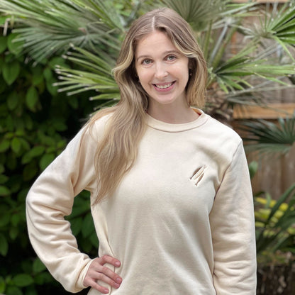 Three Fish Crewneck Sweatshirt - Sand